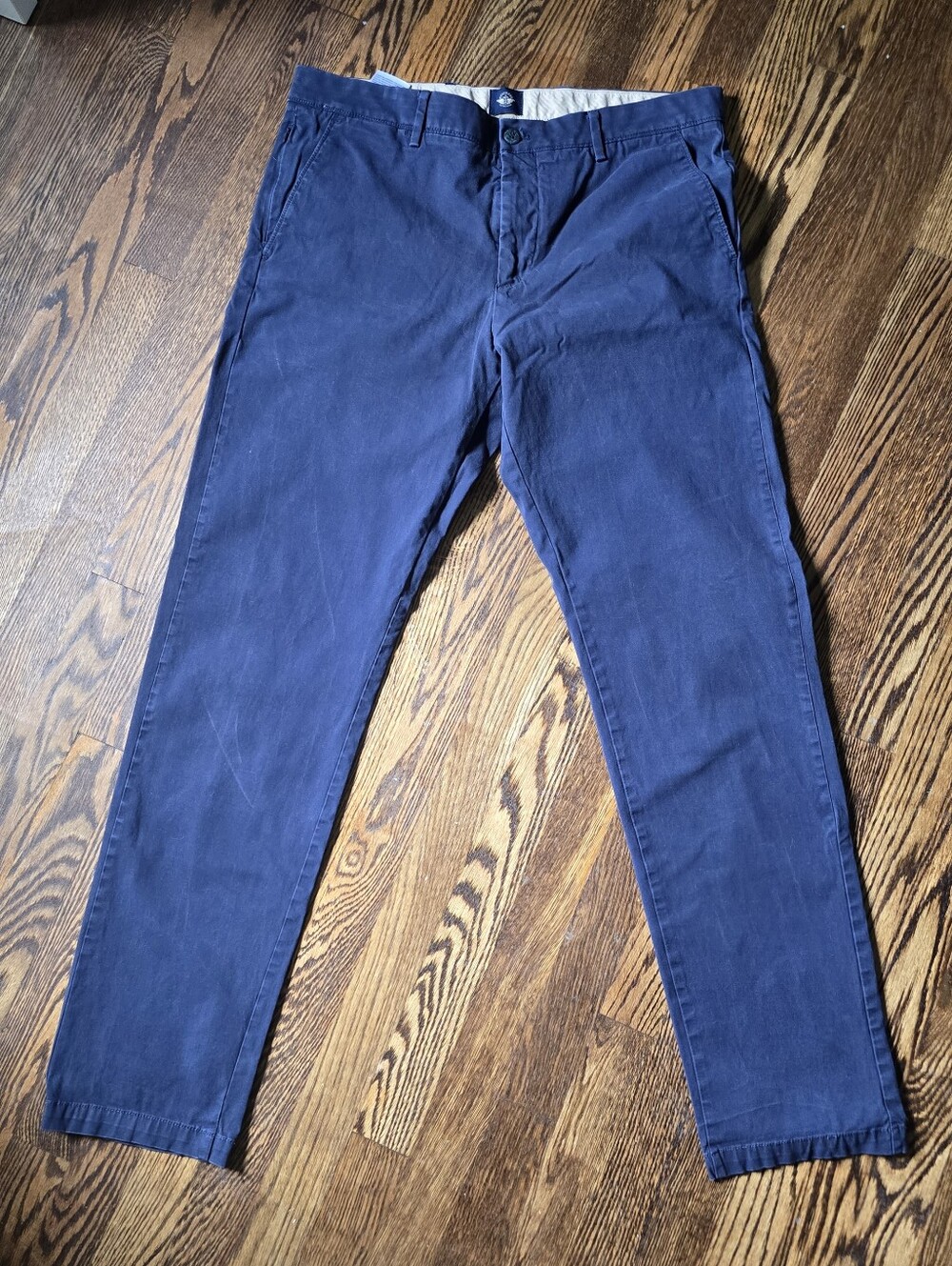 Dockers Smart 360 Flex Chino Pants Men's 36x34 Slim Fit Navy Blue Stretch
